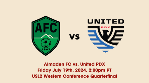 USL2 Western Conference Quarterfinal #1: Almaden FC vs United PDX image