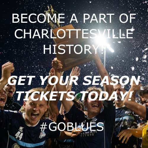 Charlottesville Blues FC 2024 Season Tickets (All USL2 & USLW Regular