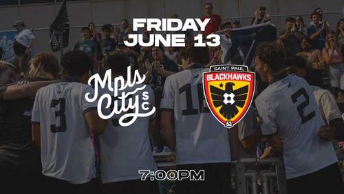 Minneapolis City vs St. Paul Blackhawks poster