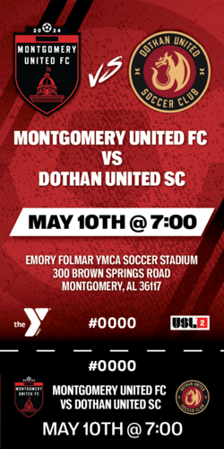 Montgomery United FC Home Opener VS Dothan United poster