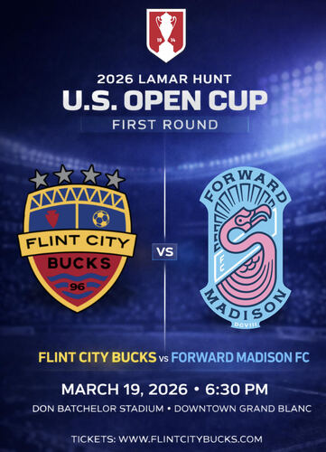 US Open Cup First Round | Flint City Bucks vs Forward Madison FC poster